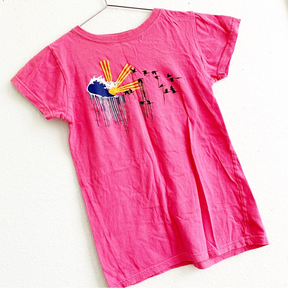 ARTIST MADE custom original graphic tee pink baby doll cute Small cotton